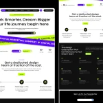 قالب فیگما Pulse Digital Marketing Landing Page