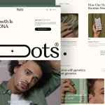 دانلود قالب فیگما Roots - Hair Treatment Website