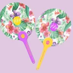 دانلود موکاپ لایه باز Round Paper Hand Fan Set Mockup