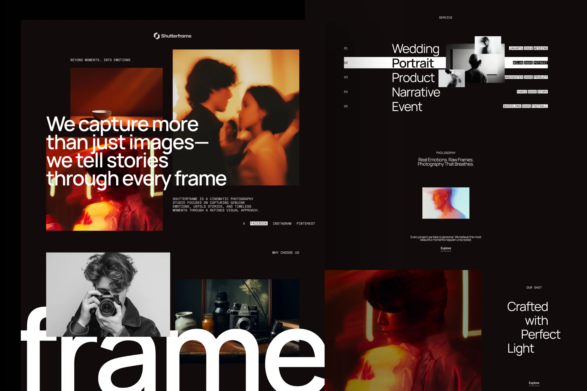 دانلود قالب فیگما Shutterframe - Photography Website