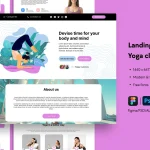 دانلود قالب فیگما Yoga Center Website Landing Page