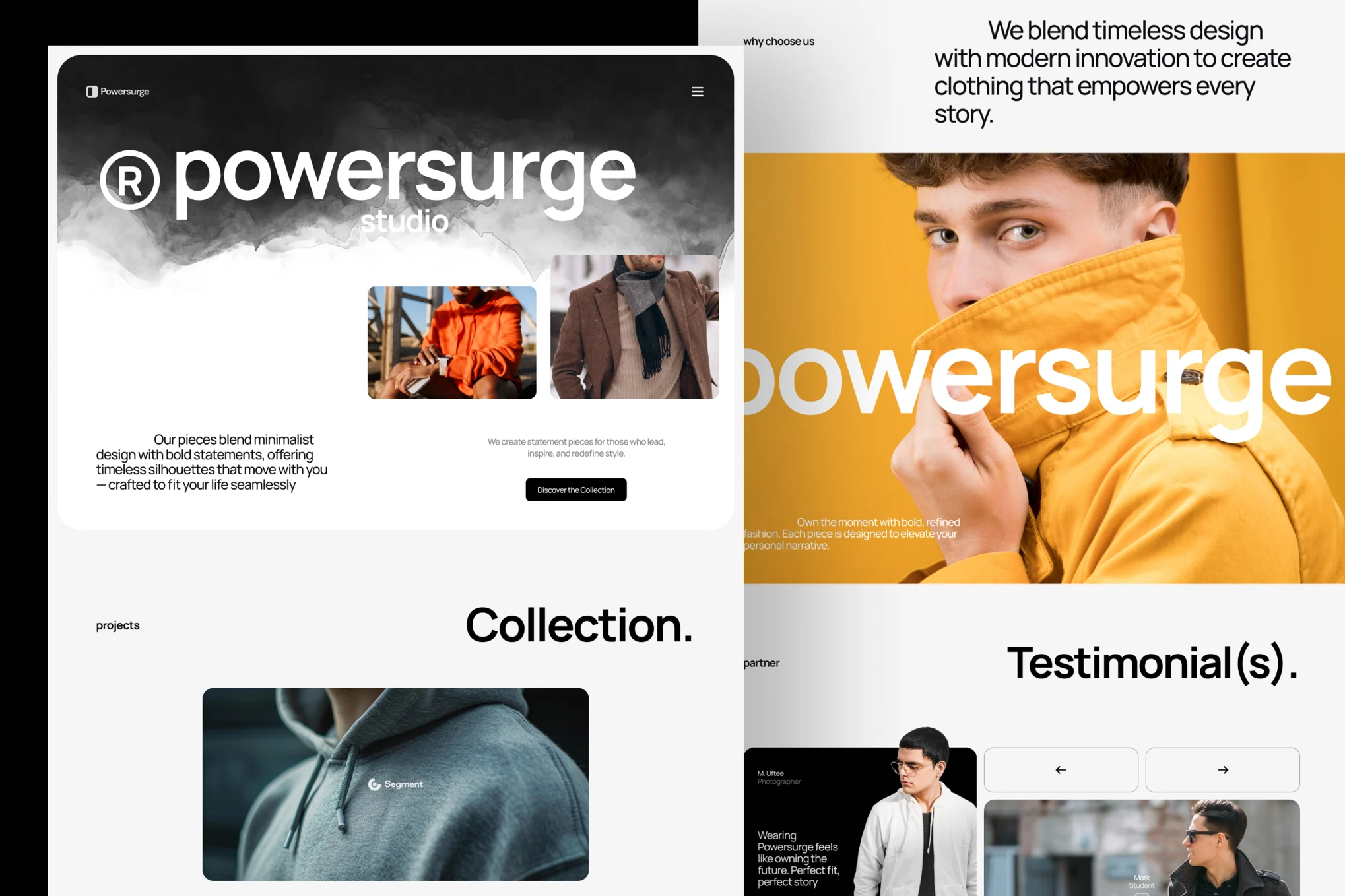 دانلود قالب فیگما powersurge - Studio Agency Website