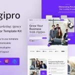 قالب المنتور Digipro - طراحی سایت آژانس دیجیتال مارکتینگ