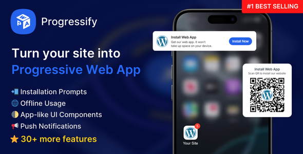 دانلود افزونه PWA وردپرس Progressify