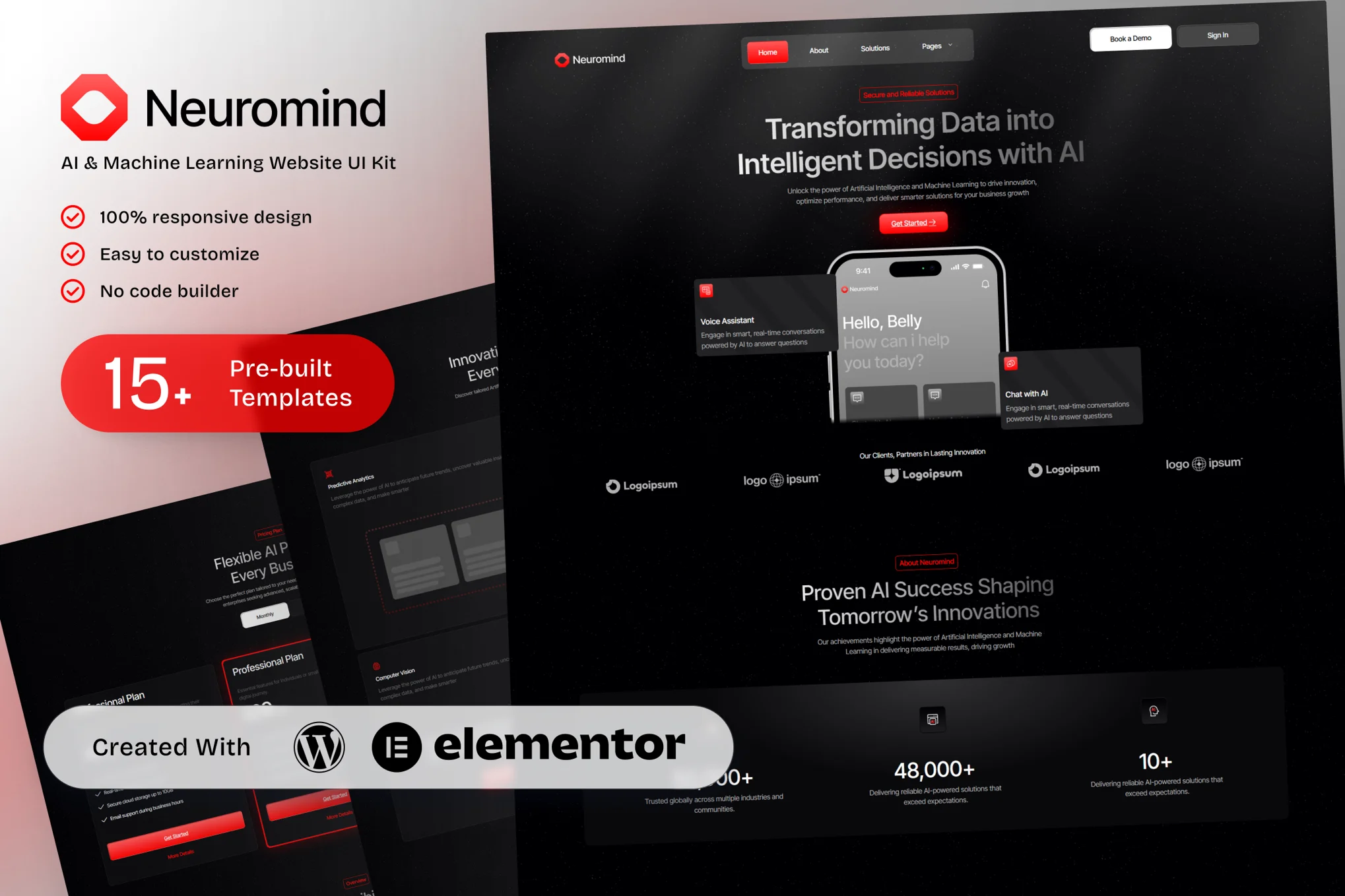 قالب المنتور NeuroMind - طراحی سایت هوش مصنوعی و یادگیری ماشین