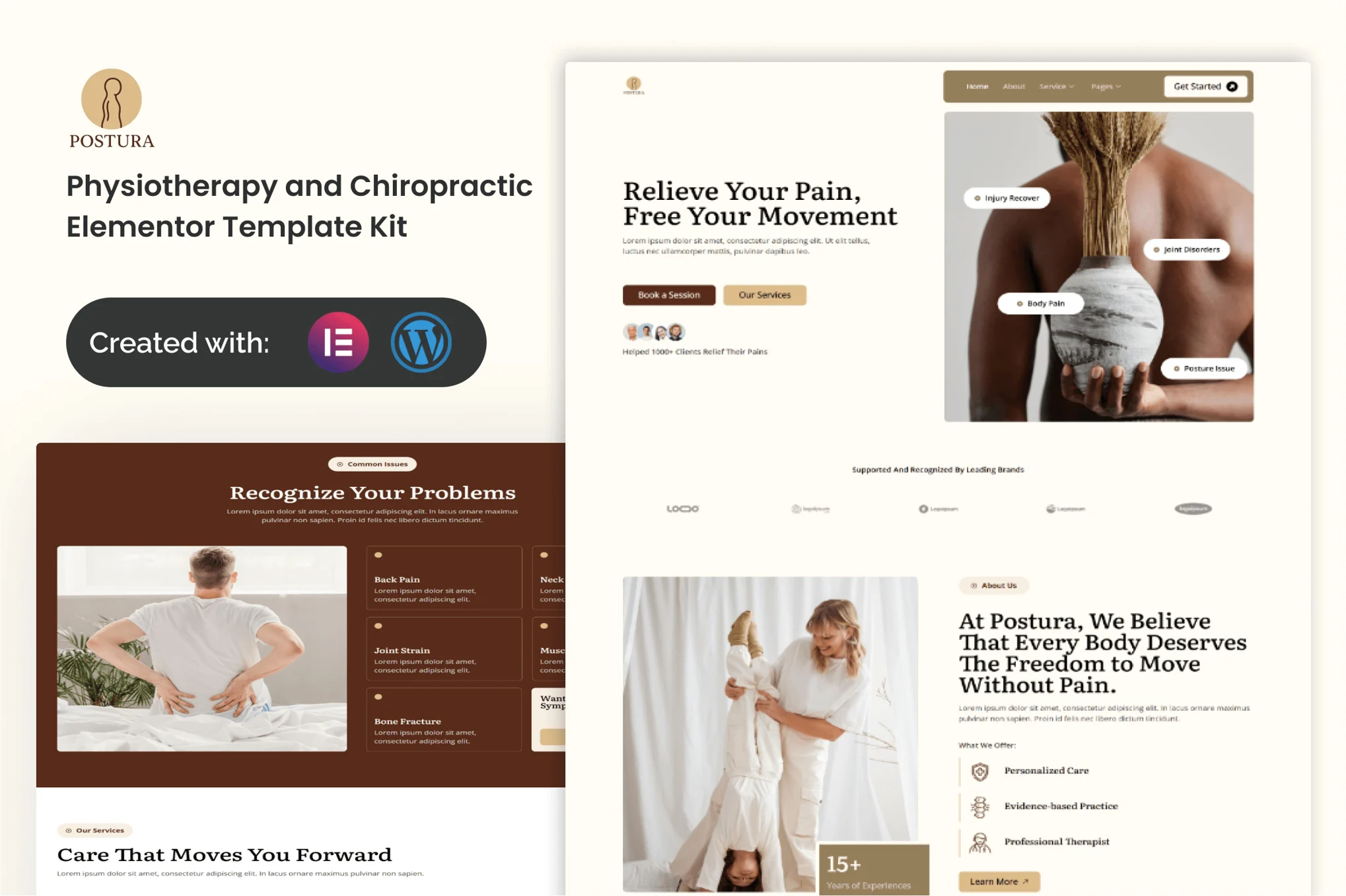 قالب المنتور Postura - طراحی سایت فیزیوتراپی و کایروپراکتیک