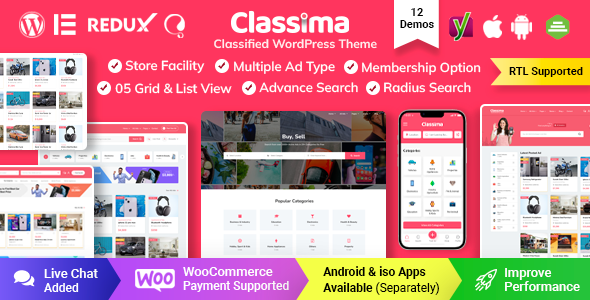 دانلود قالب وردپرس Classima - پوسته نیازمندی ها و تبلیغات وردپرس