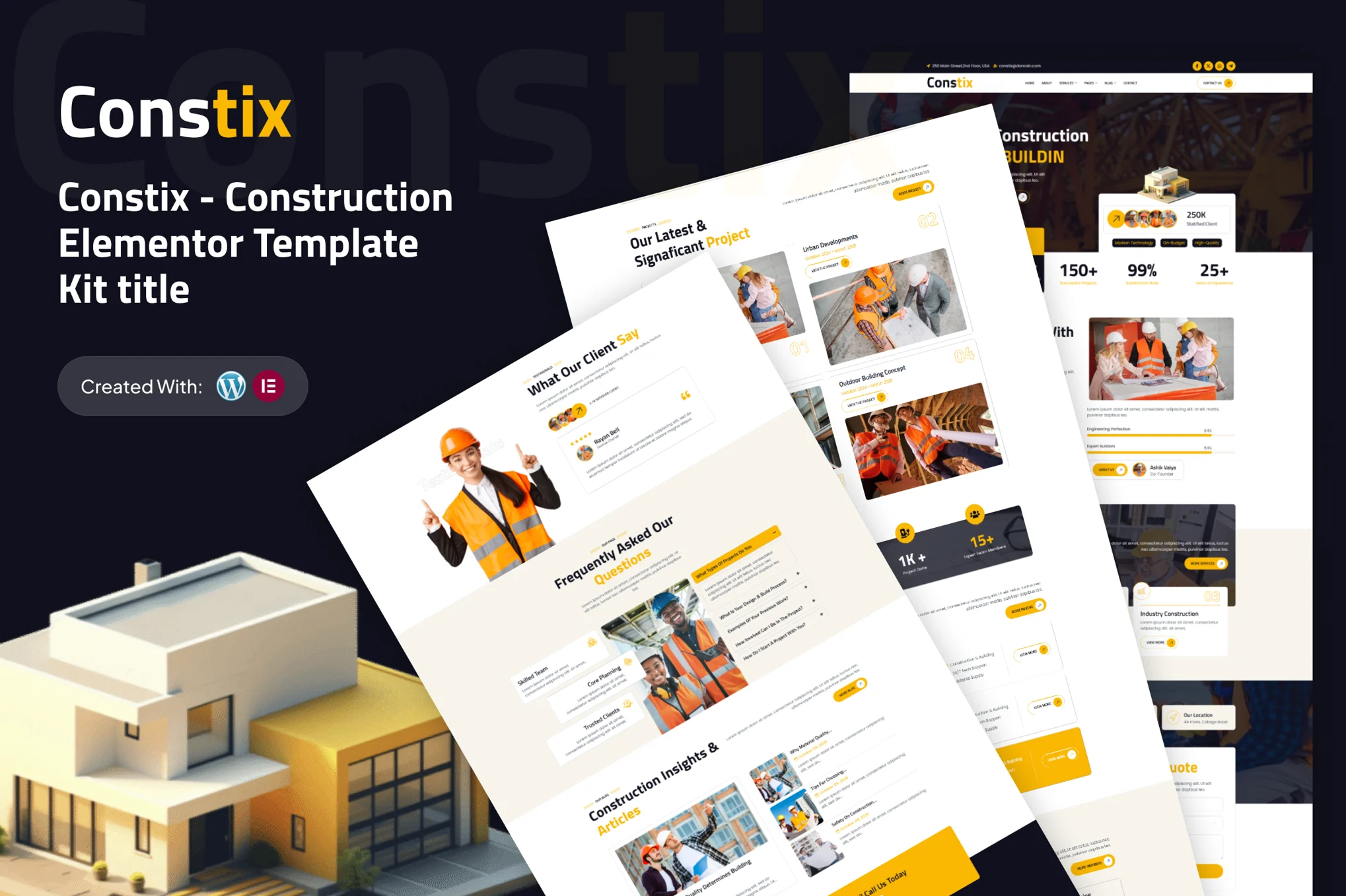 دانلود قالب Constix – کیت ساخت‌وساز و معماری برای المنتور
