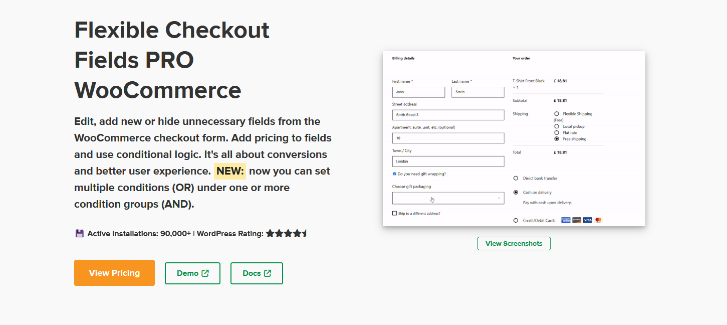 دانلود افزونه Flexible Checkout Fields PRO WooCommerce