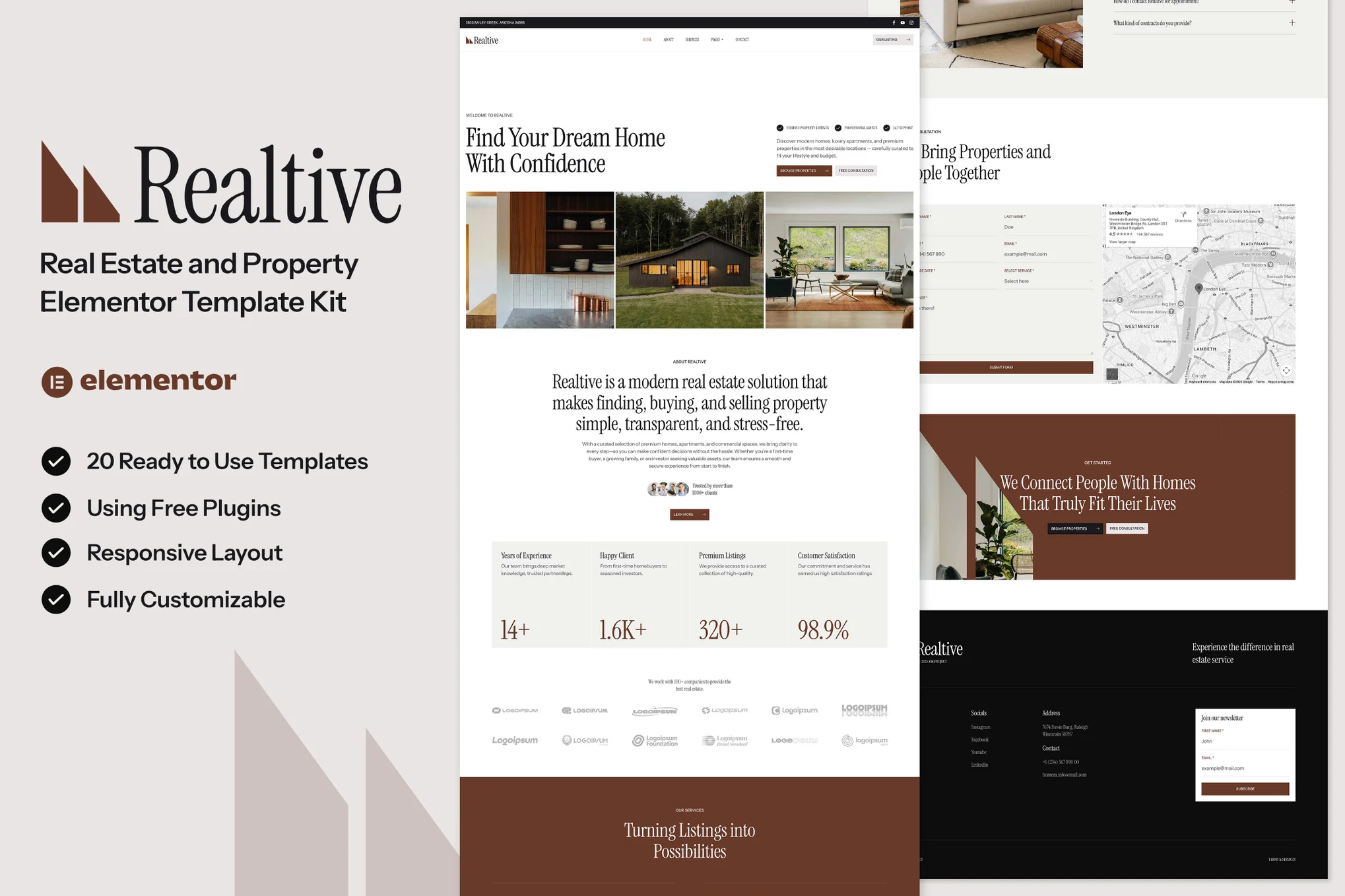 دانلود قالب کیت المنتور Realtive - املاک و مستغلات