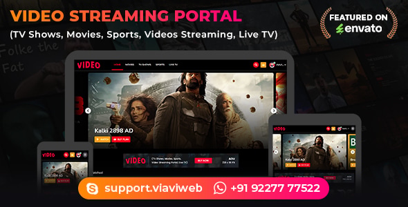 Video Streaming Portal دانلود اسکریپت Video Streaming Portal - ایجاد سایت جامع استریم و ویدیو