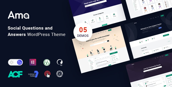 AMA - bbPress Forum WordPress Theme with Social Questions and Answers دانلود قالب وردپرس AMA - پوسته bbPress و پرسش و پاسخ وردپرس