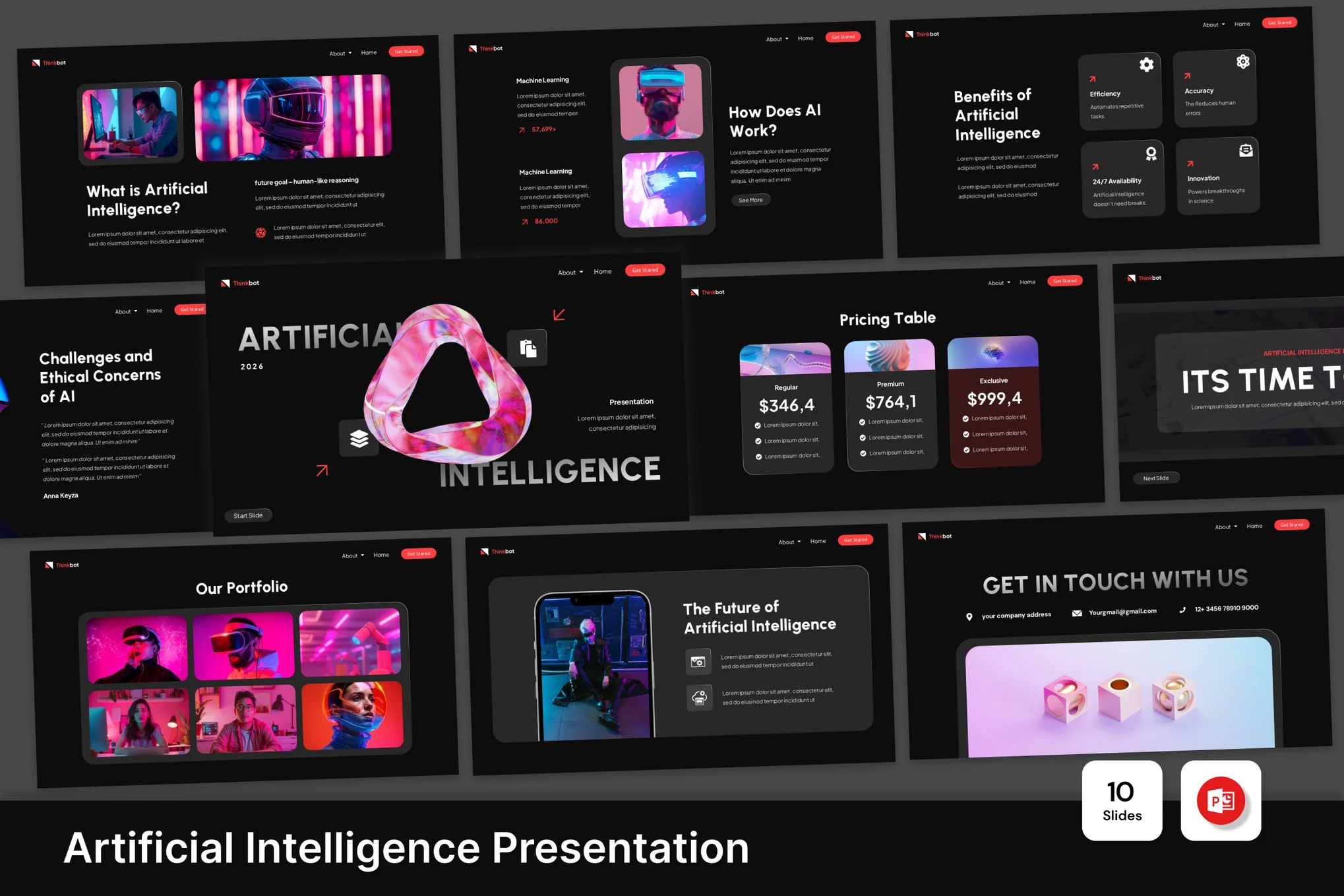 قالب پاورپوینت هوش مصنوعی (AI) - اسلایدهای مدرن و لایه باز