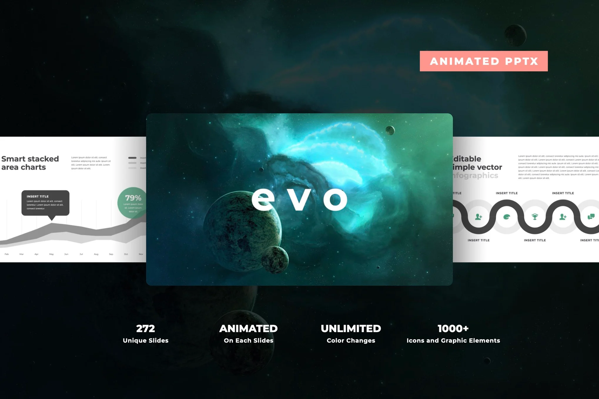 دانلود قالب پاورپوینت متحرک Evo - بیش از ۲۷۰ اسلاید یونیک
