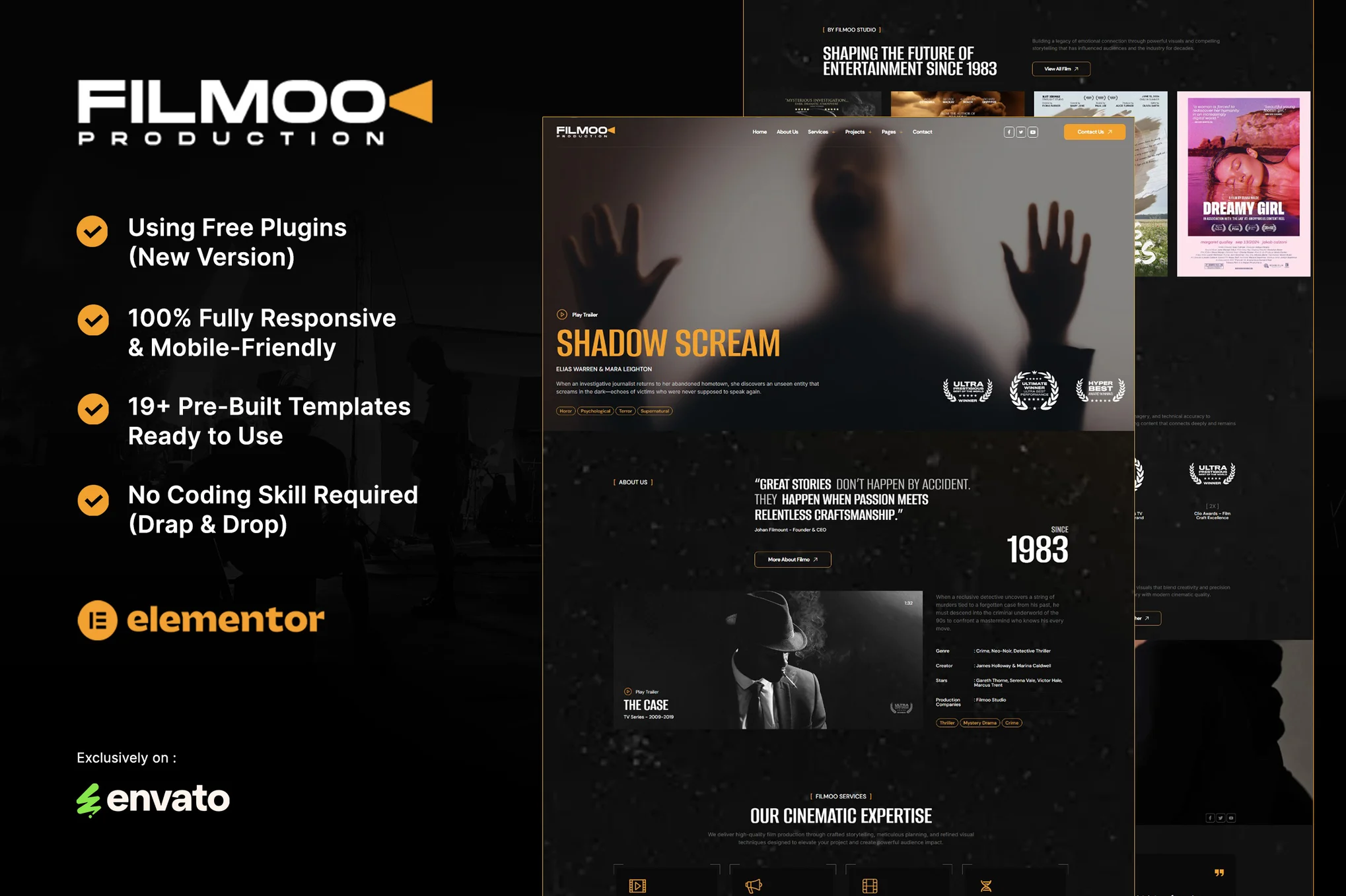 کیت المنتور Filmoo - قالب سایت فیلمسازی و استودیو ویدیو