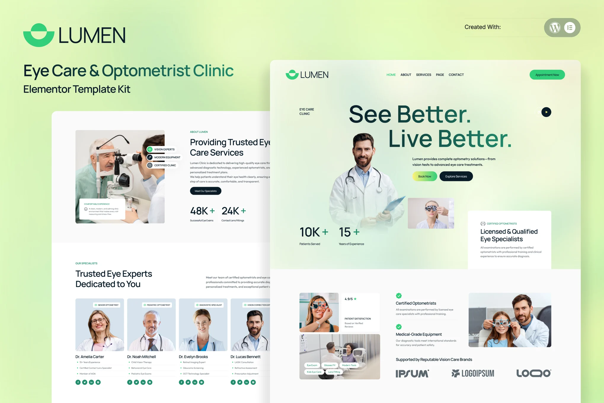 کیت المنتور Lumen - قالب چشم پزشکی و کلینیک بینایی سنجی