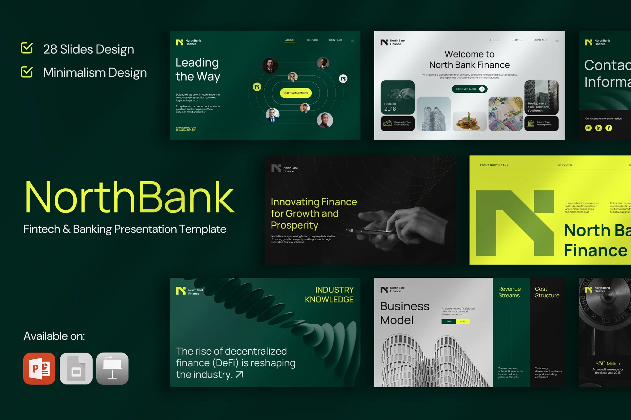 دانلود قالب پاورپوینت فین‌تک و امور مالی NorthBank