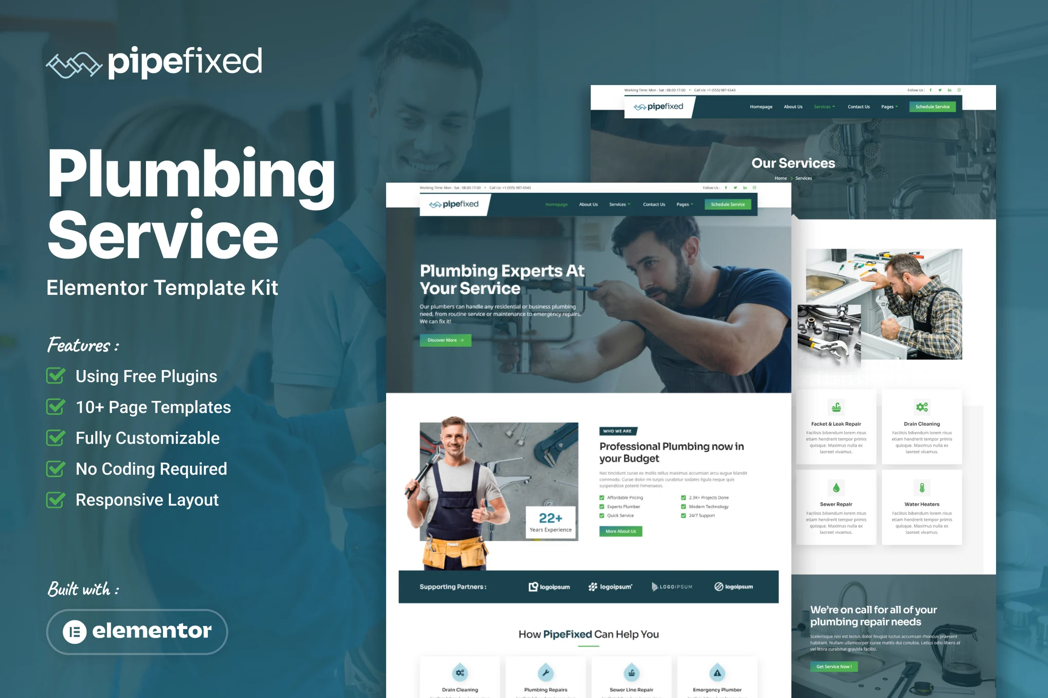 کیت المنتور Pipefixed - سایت لوله‌کشی، تأسیسات و خدمات فنی