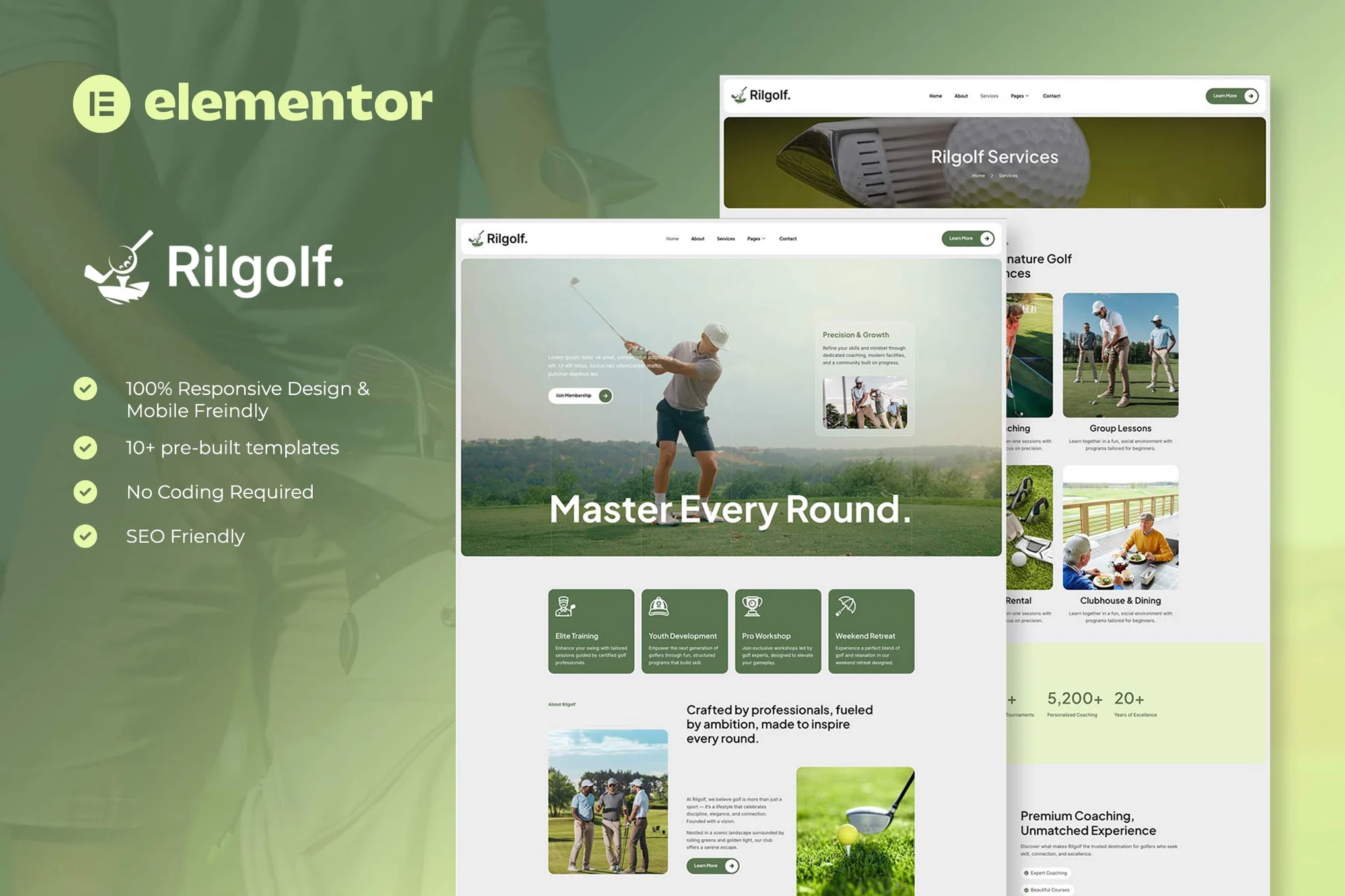 کیت المنتور Rilgolf - قالب گلف، باشگاه و زمین بازی گلف