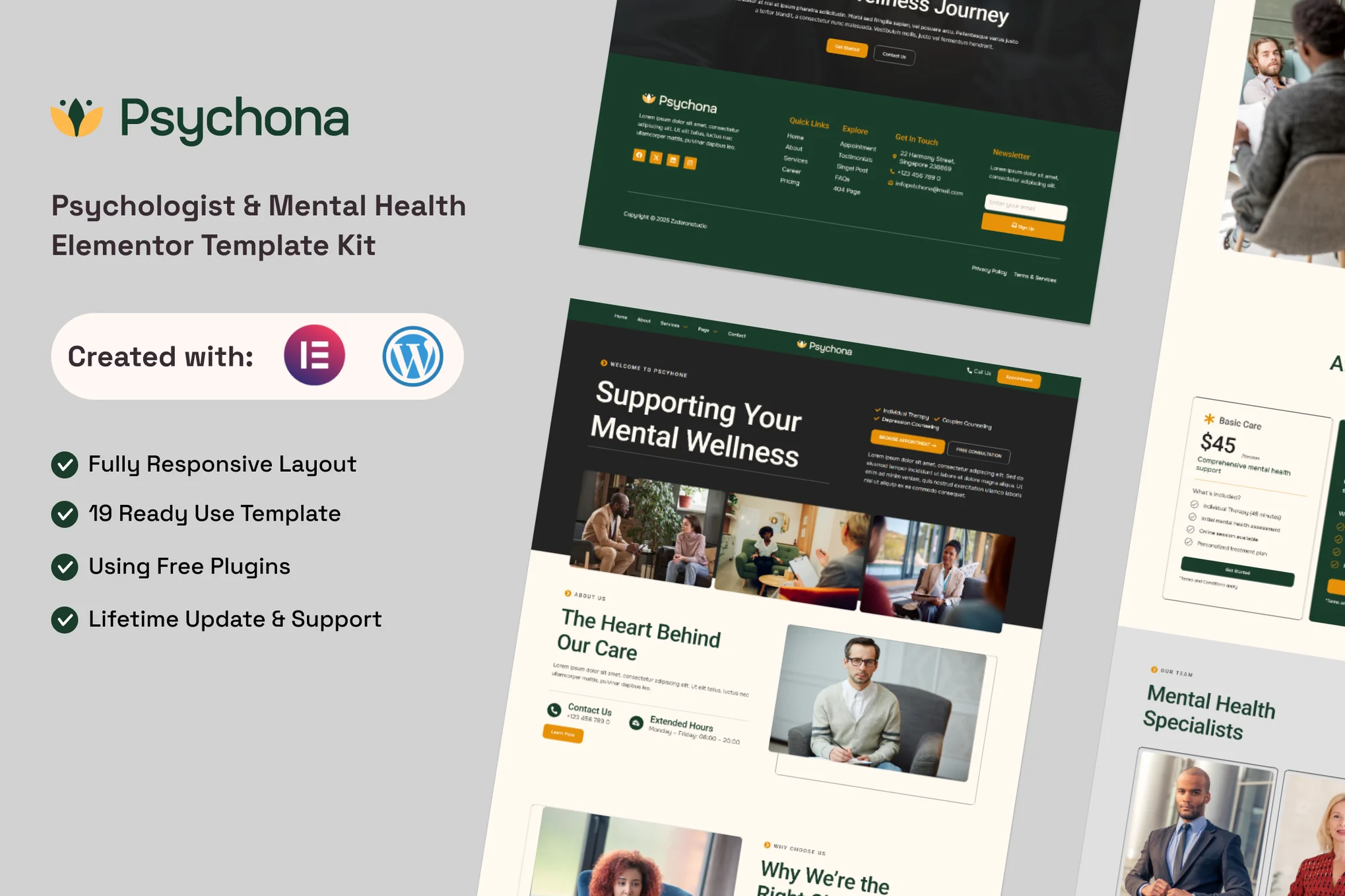 کیت المنتور Psychona – قالب روانشناسی و سلامت روان