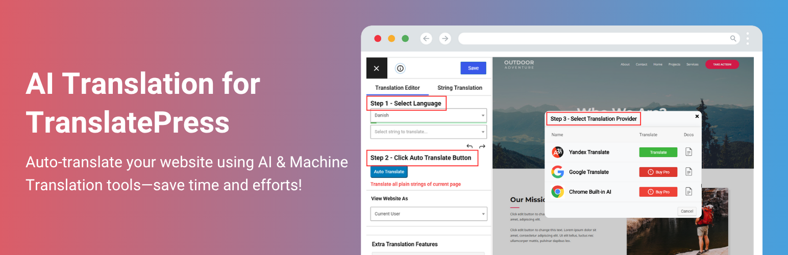 دانلود افزونه وردپرس AI Translation for TranslatePress Pro