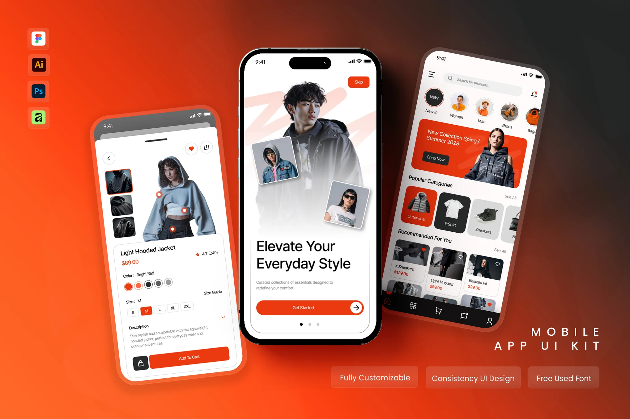 کیت رابط کاربری اپلیکیشن فروشگاهی - E-Commerce UI Kit