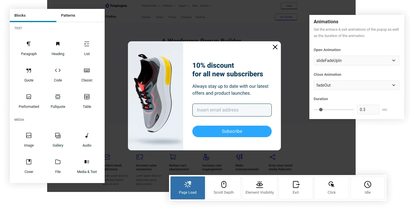 دانلود افزونه وردپرس FireBox Pro - افزونه پاپ آپ پیشرفته