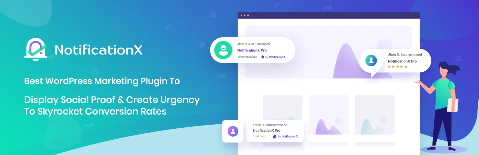 دانلود افزونه وردپرس NotificationX Pro - اعلانات حرفه ای و پیشرفته وردپرس