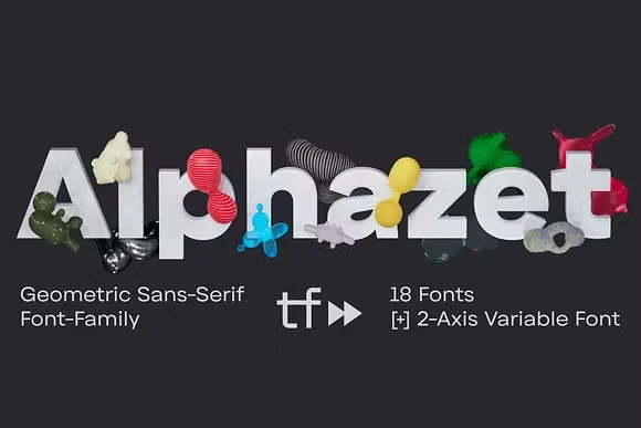 فونت هندسی Alphazet