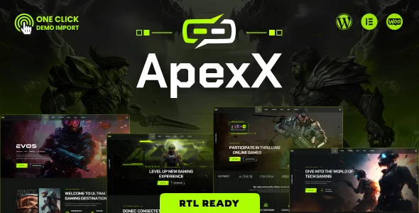 قالب وردپرس گیمینگ و ای‌اسپورت ApexX