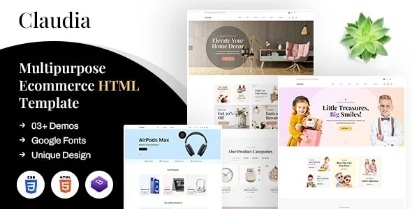 claudia multipurpose ecommerce html template