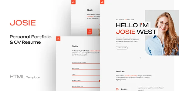 josie personal portfolio html template