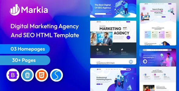 markia digital marketing seo html template