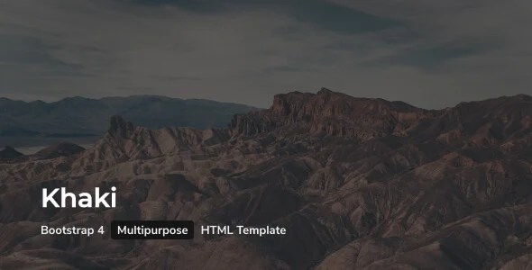 khaki multiconcept bootstrap 4 html template