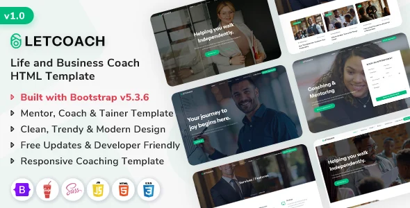 letcoach life and business coach html template